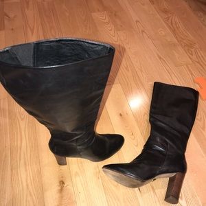 Pour la Victorie Black Knee Boots Size 9